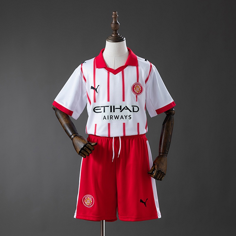Girona 25/26 Home kids kit Jersey size 16-28 (front)