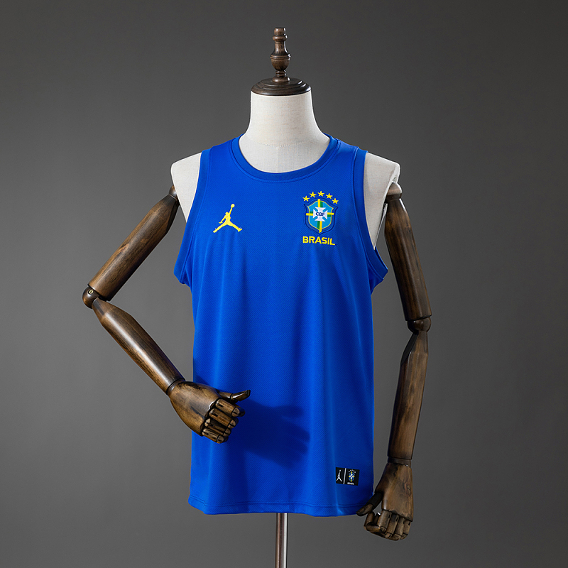 Brazil 2026 Training Vest Blue S-4XL (front)