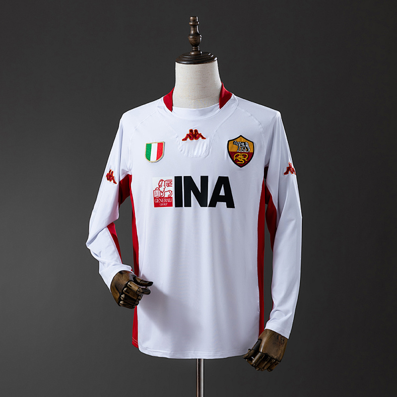 Roma 2001/02 Away Long Sleeve Retro Jersey S-XXL (front)