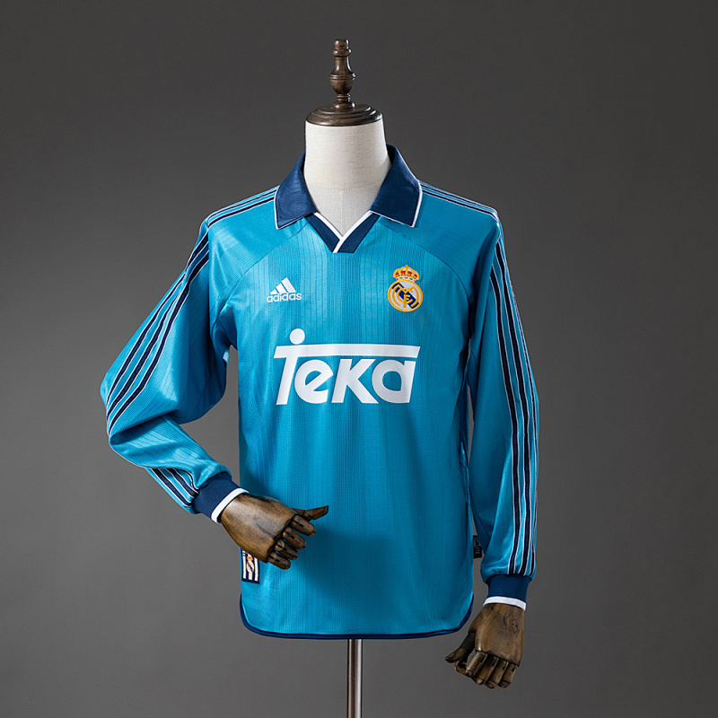 Real Madrid 99/00 Third Away Long-Sleeved Retro Jersey S-XXL (front)