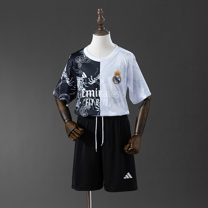 Real Madrid 25/26 Dragon-Special Edition kids kit Jersey size：16-28 (front)