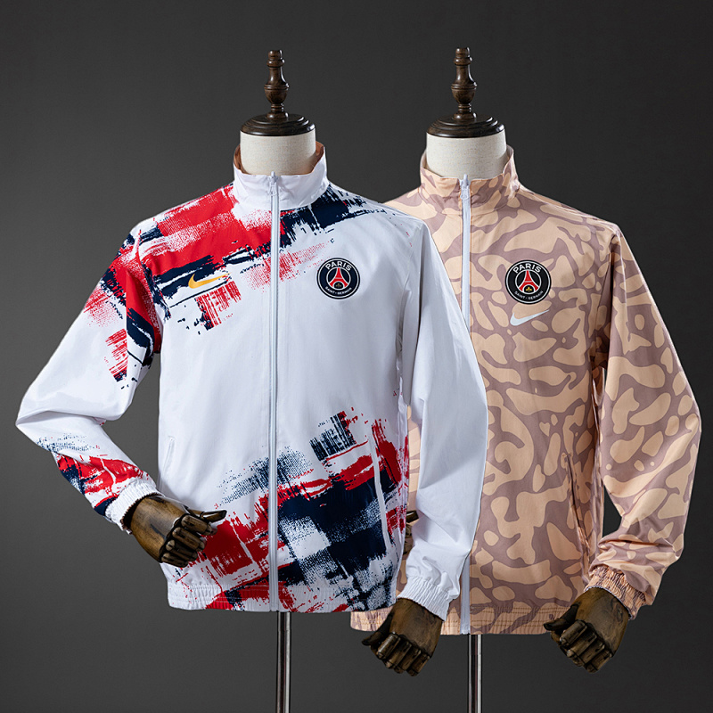 PSG Reversible Jacket Windbreaker - White & Brown S-XXL (front)