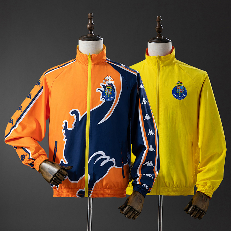 Porto Reversible Jacket Windbreaker - Orange & Yellow S-XXL (front)