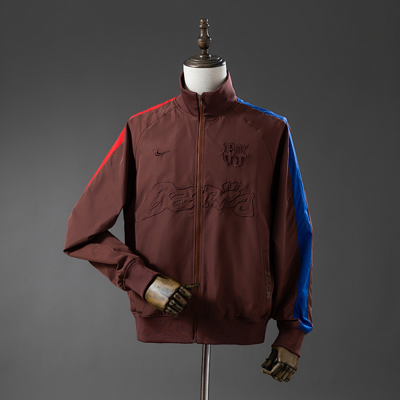 Barcelona x Travis Scott Windbreaker - Brown S-XXL (front)