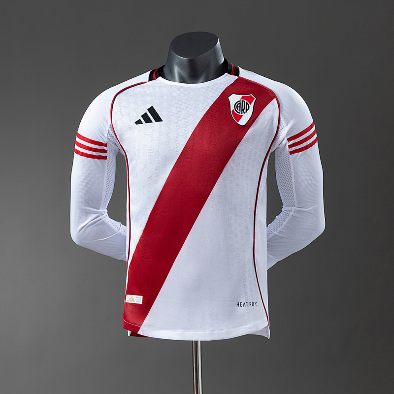 River Plate 25/26 Player Version Home Long Sleeve Jersey S-4XL (front)