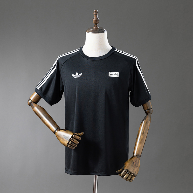 Oasis Live '25 Originals 3-Stripes Football Shirt Black S-4XL (front)