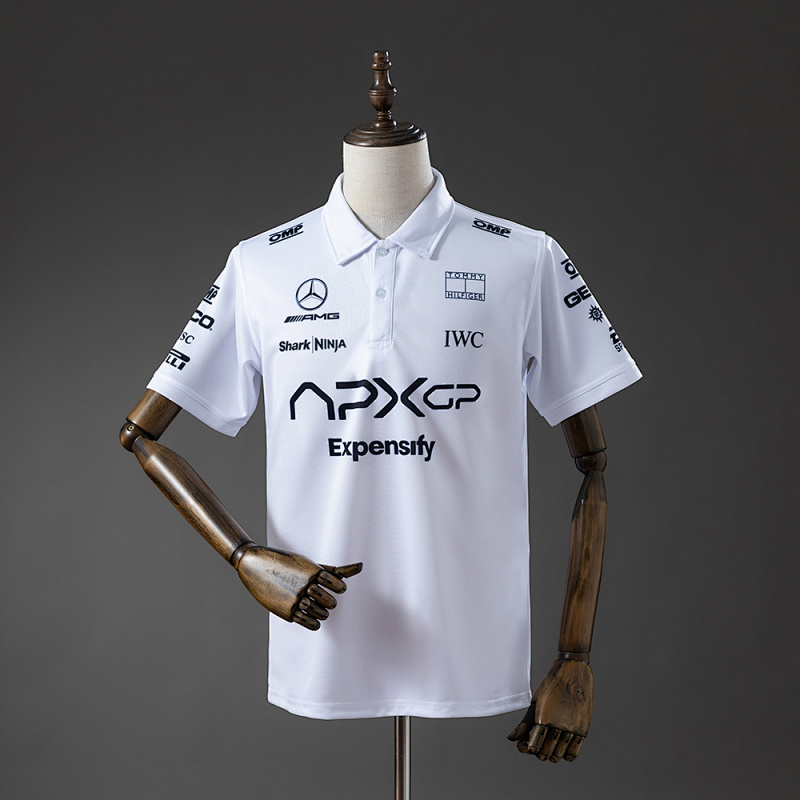2025 F1 Mercedes-Benz APXGP Movie Edition POLO White S-5XL (front)