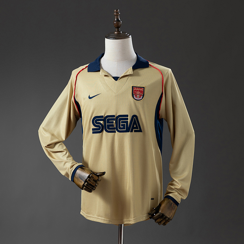 Arsenal 01/02 Away long sleeve Retro Jersey S-XXL (front)