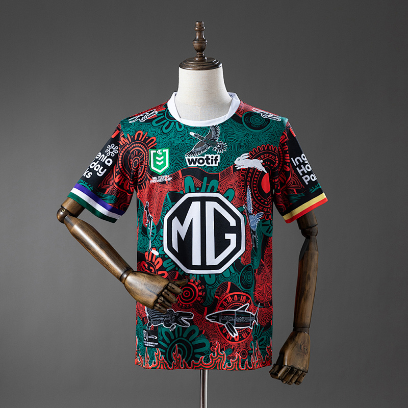 NRL South Sydney Rabbitohs 2025 Indigenous Jersey S-5XL (front)