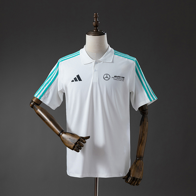 2025 F1 Mercedes-Benz POLO  White S-3XL (front)