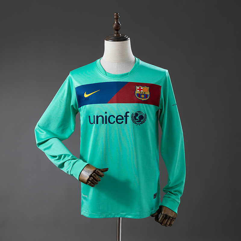 Barcelona 10/11 Away Long-Sleeve Retro Jersey S-XXL (front)