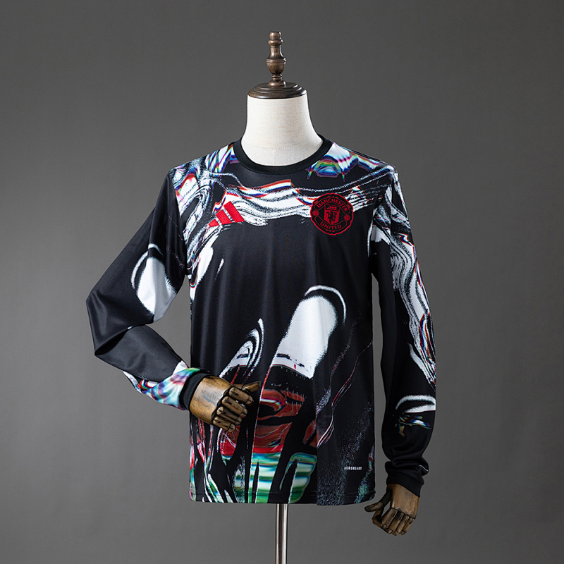 M-U 25/26 Long-sleeved Pre-Match Jersey S-4XL (front)