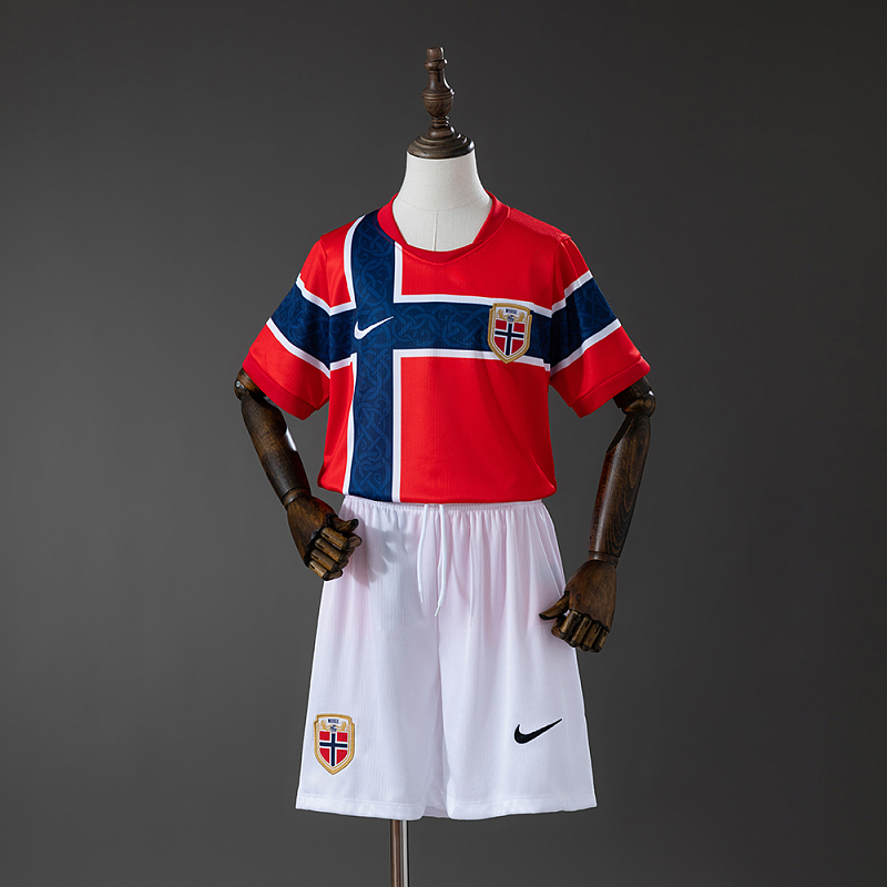 Norway 2026 Home Kids Kit Jersey Size 16-28 (front)