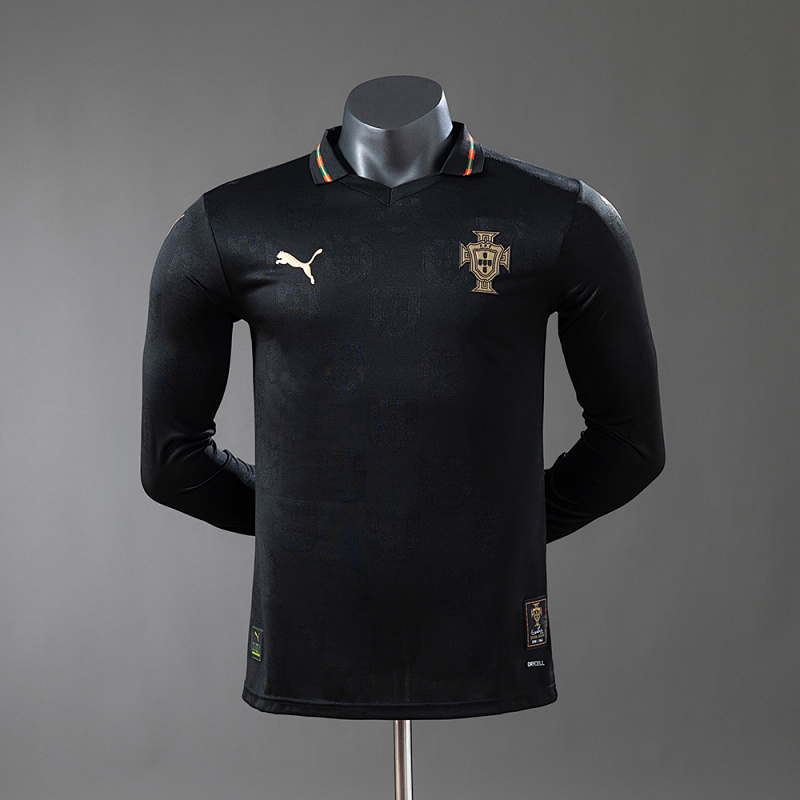 Portugal 2026 Special Edition - Black Panther Long-Sleeve Player Version Jerseys S-4XL (front)