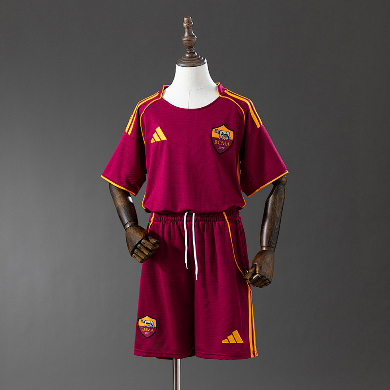 25/26 Kids AS Roma Home Size: 16-28 (front)