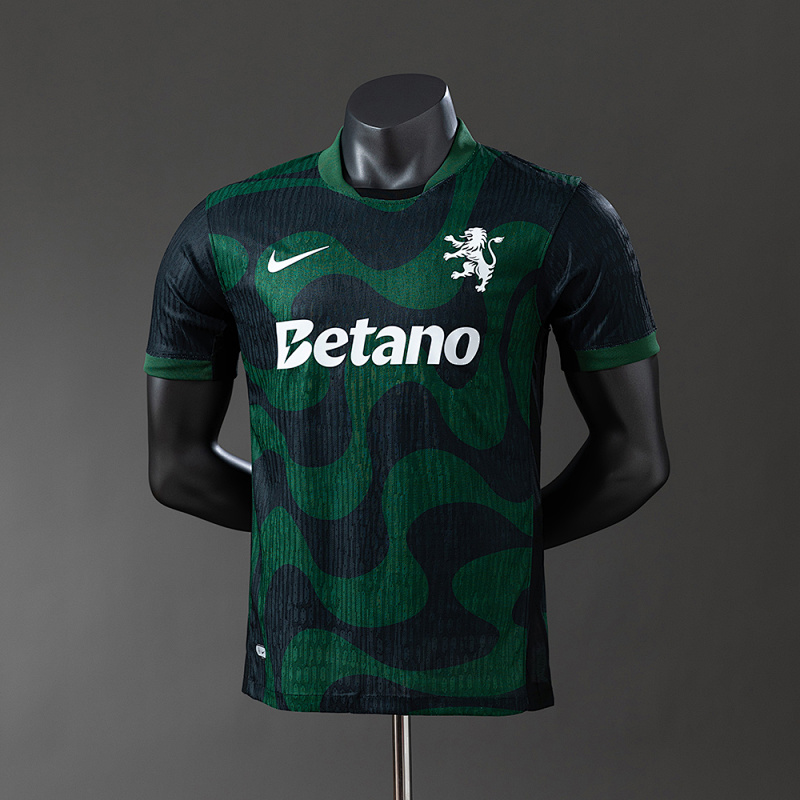 Sporting Lisbon 25/26 Player Version Alternative Jersey Black (front)