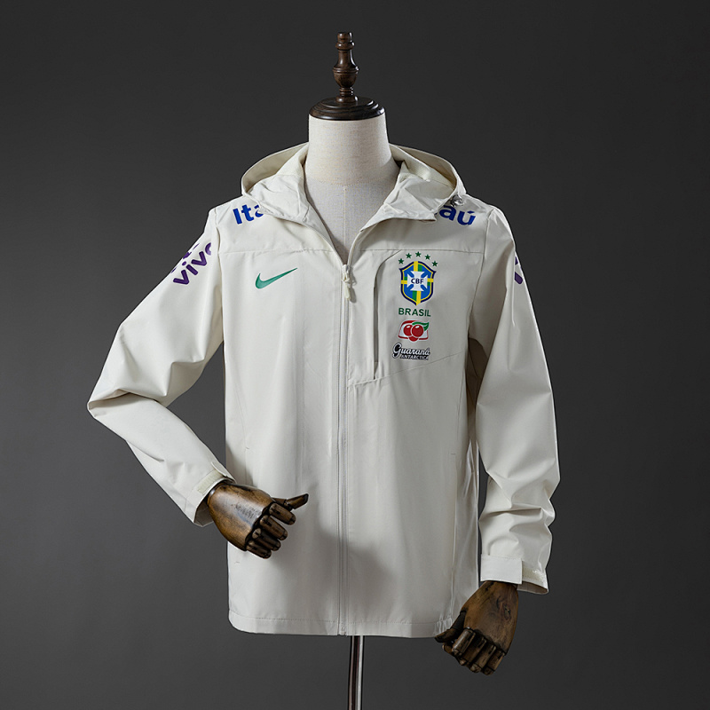 Brazil Windproof Jacket-Off White S-XXL (front)